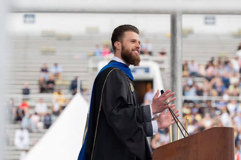 What made Harrison Butker's commencement address a great speech?