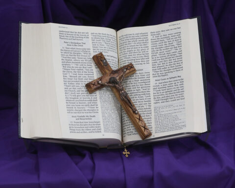 crucifix and Bible