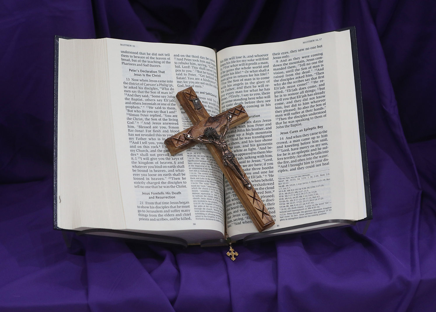 crucifix and Bible