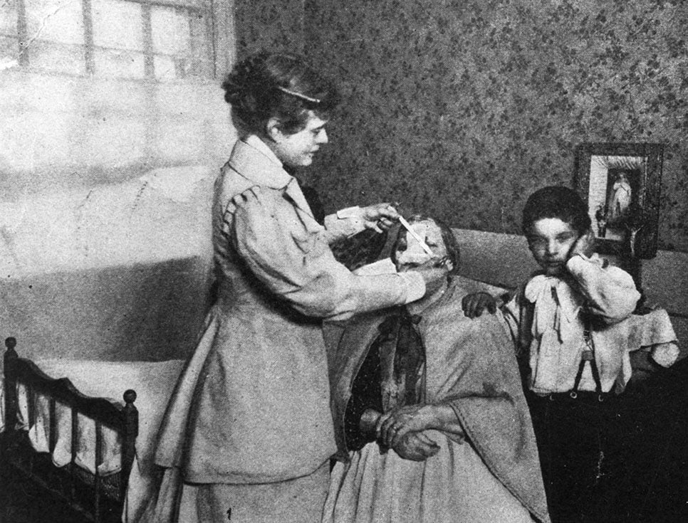 Rose Hawthorne with patients