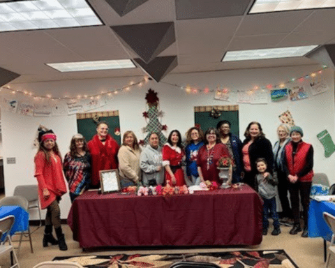 Women Partnering in Colorado Springs, Colo., holds a holiday event for clients in this undated photo.